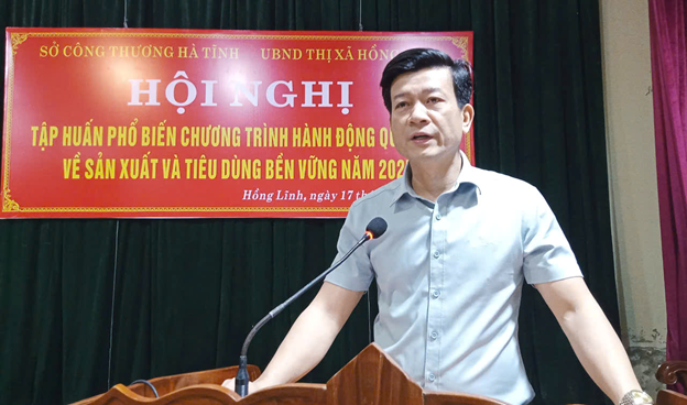 Đ/c Lê Xuân Từ - Phó Giám đốc Sở Công Thương phát biểu khai mạc Hội nghị